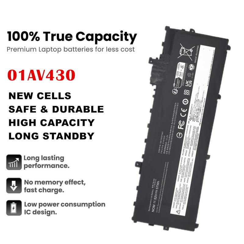 Laptop Battery For Lenovo ThinkPad X1 Carbon 5th 6th Gen X1 Carbon 2017 2018 G6 01AV494 01AV430 01AV431 01AV429 SB10K97586
