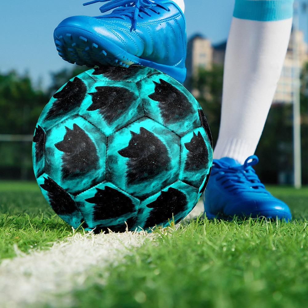 1pc Galactic Wolf Size 5 Soccer Ball Professional Match Training Football Indoor &Outdoor Sports Ball Lightweight Durable c6523