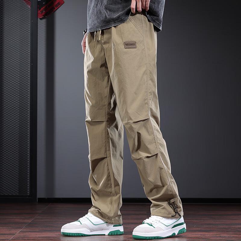 Jielino Men's Loose Fit Straight Leg Quick-Dry Cargo Pants
