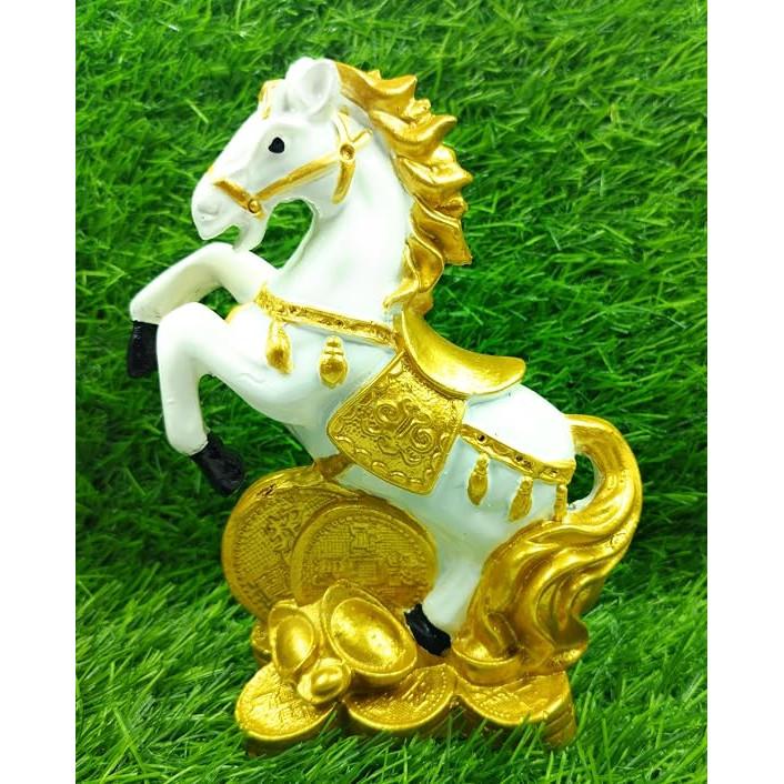 @Home Decoration Showpiece Running White Horse UKD538 80% off