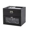 New Watch Winders for Mechanical Watches Automatic Rotator Holder Double Layer Black Cabinet Storage Box Display Box Quiet