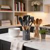 Silicone Kitchen Utensil Set With Wooden Handles For Nonstick Cookware And Heat Resistance