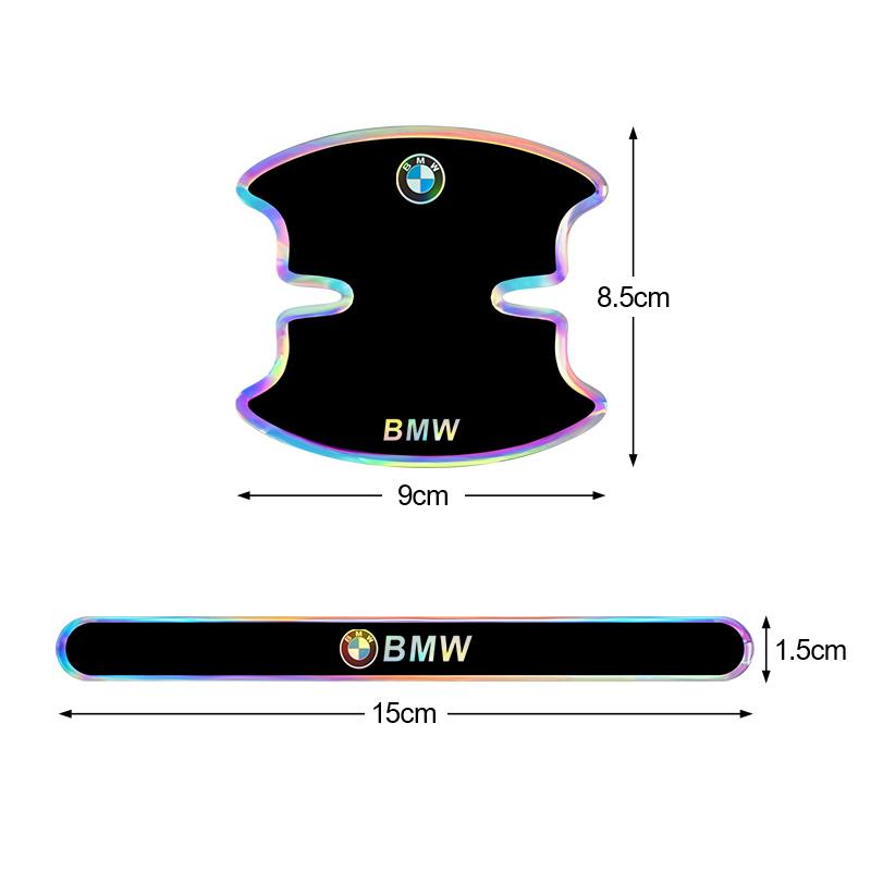 BVYD9 4/8Pcs Car Threshold Sticker with Door Handle Bowl Scratch Door Guard Edge Corner Protective Sticker For BMW Car Accessories