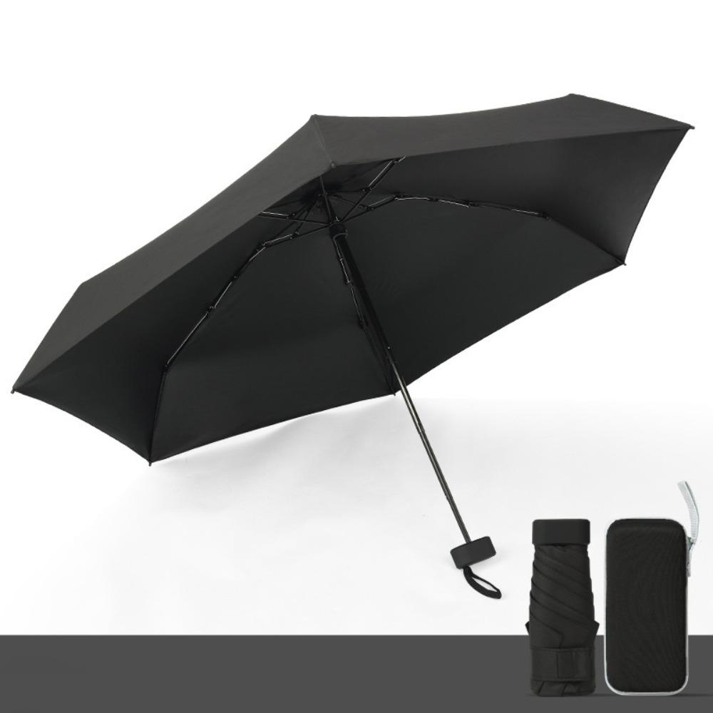 Windproof Rain Umbrella Anti UV Sun Shade Parasol Five-Folding Parasol  Student