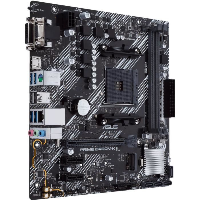 Motherboard - ASUS - Prime B450M-K II - AMD B450 - Socket AM4 micro ATX