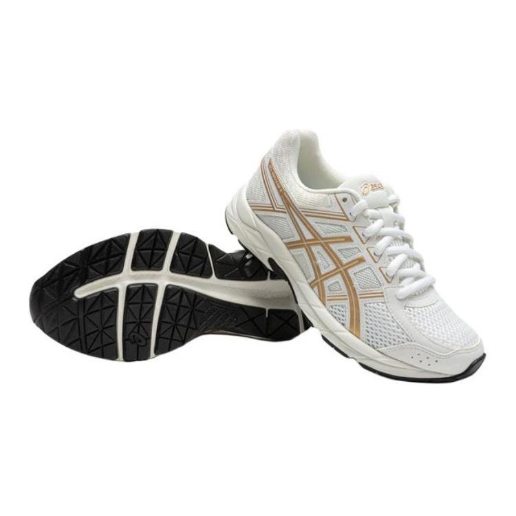 Asics Buty do biegania Gel Contend 4 Oddychające Wsparcie sprężyste Oddychające Wsparcie sprężyste Niskie Dziecięce Białe 1014A322-105