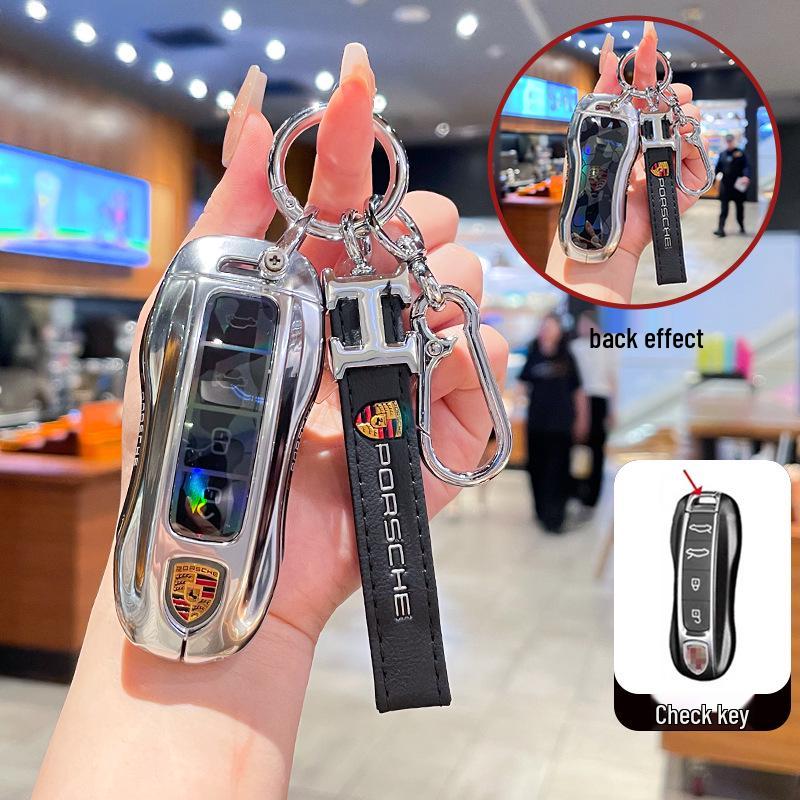 Compatible with Porsche Macan New Energy Key Case 2024/2025 Macan4 Jinchi EV Metal Shell