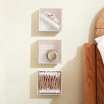 Wandgemonteerde Organizer Multifunctioneel Badkamer Make-up Remover Wattenschijfjes Touw Badkamer Wattenstaafjes Houder Hulpmiddelen voor Thuis Organiseren