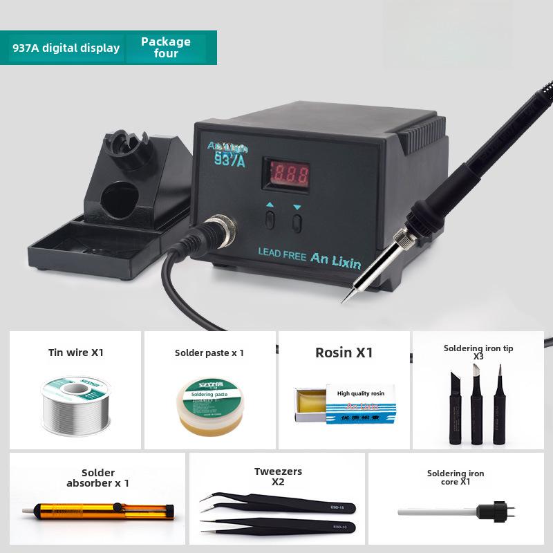 Lixin 936A Adjustable Temp Electric Soldering Iron with Digital Display & Anti-Static Features for Phone Repair