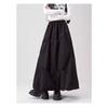 Coffee Brown High Waist Floral Skirt Autumn A Line Flared Pleated Midi Skirt Elegant Fashion Women
