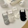 5 Pairs of Female Spring and Summer Light Mouth Solid Color Polka Dot Can Not Fall Off The Invisible Socks