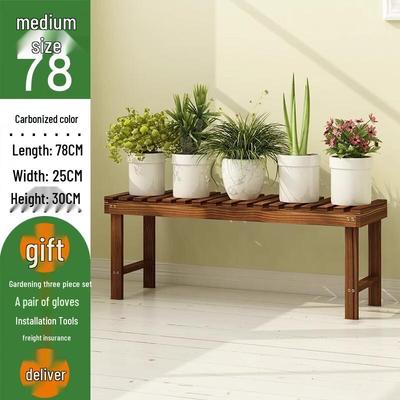 Anti-Corrosion Wooden Stool Flower Stand