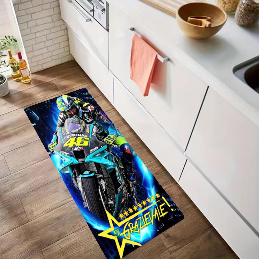 Doctor Valentino Rossi Kitchen Floor Mat Long Strip Mat Antislip Machine Washable Suitable For Bathrooms Laundries Home Decoration Carpets
