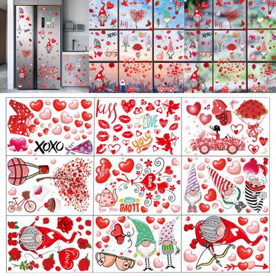Valentine's Day Static Sticker Window Glass Decal Adhesive Free- Refrigerator