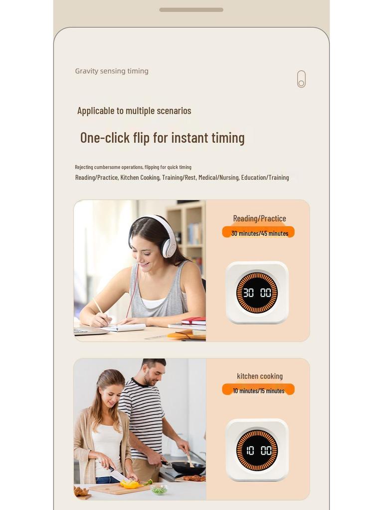 Temporizador Mágico Cubo com Sensor de Gravidade para Aprendizado e Gerenciamento de Fitness