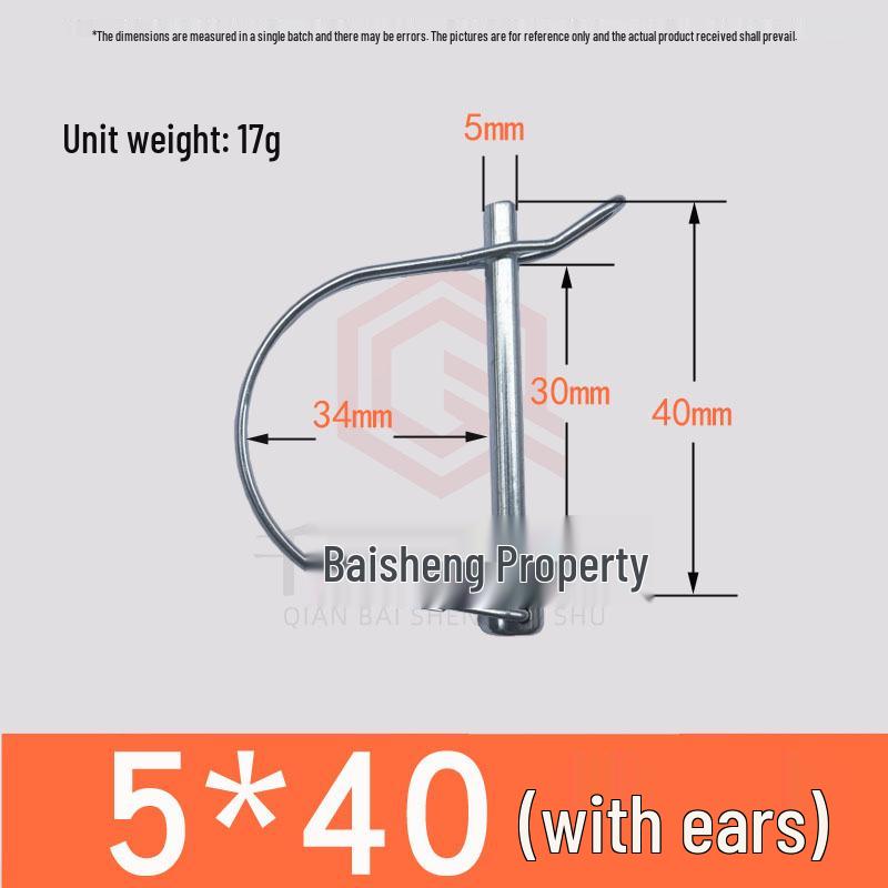D-Shaped Square Locking Pin with Anti-Loss Rope Spring Safety Positioning Trailer Pull Pin