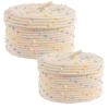 2Pcs Cotton Rope Storage Baskets Woven Desktop Sundries Kids Toys Organizer Box Storage Basket with Lid Sorting Jewelry Snack
