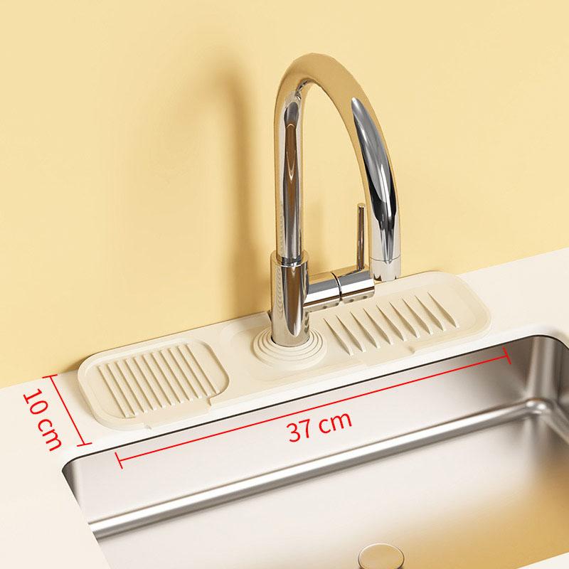 

Силиконовый коврик для слива воды, противоскользящий коврик для умывальника, коврик для защиты от скопления воды, коврик для брызг крана, уклонный дренажный коврик для хранения мыльниц