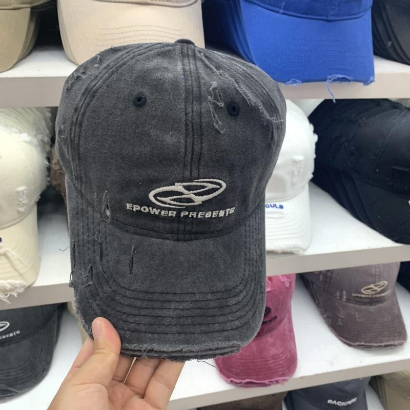 New Washed Ripped Baseball Cap Men and Women's Spring and Autumn Sun Protection Outdoor Sun Visor Versatile Fashion Baseball Cap