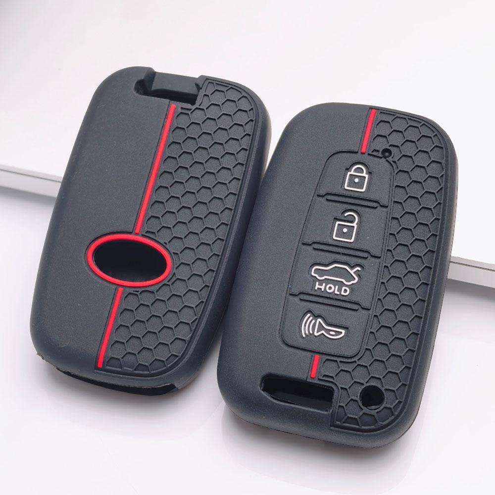 Premium Silicone Car Key Fob Cover For Hyundai I30 K2 K5 For KIA Optima K5 K3 Soft Silicone Car Interior Accessories