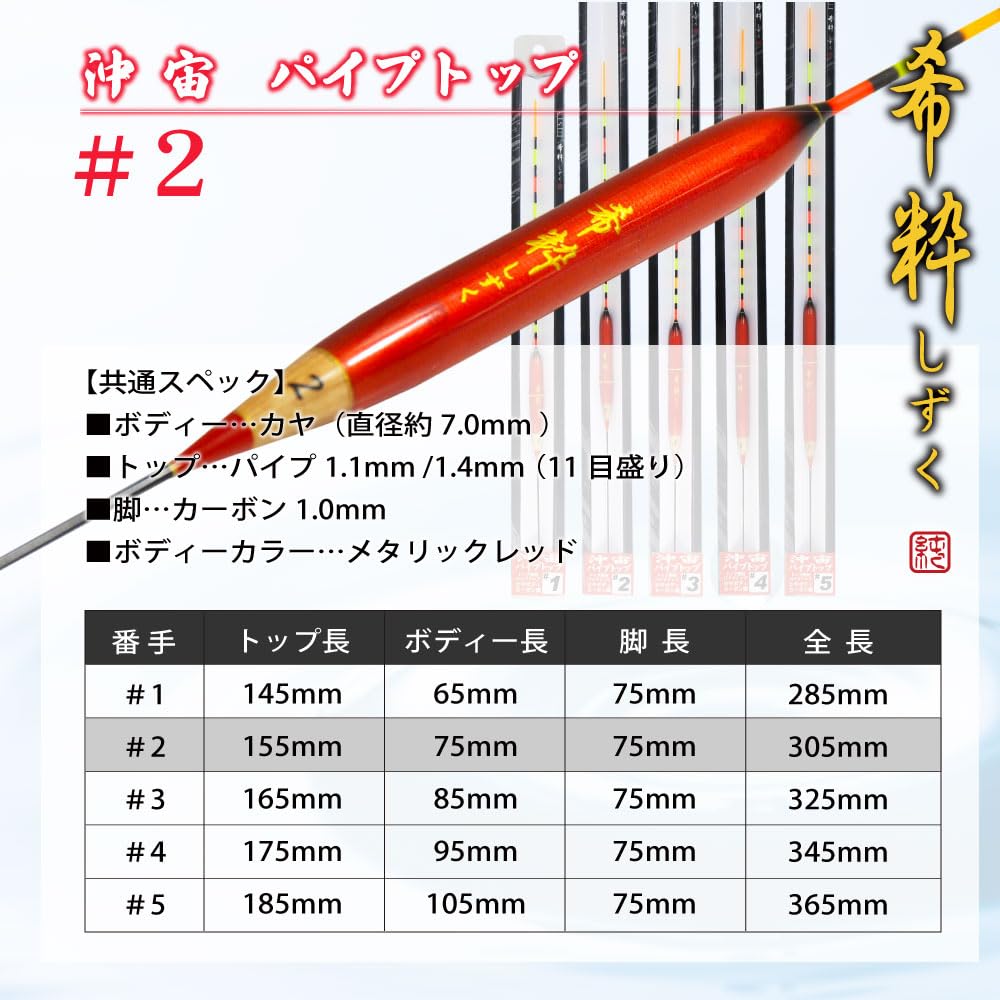 Gokuspe Hera Kisui Okichu Pipe Top Float, Shizuku, #2