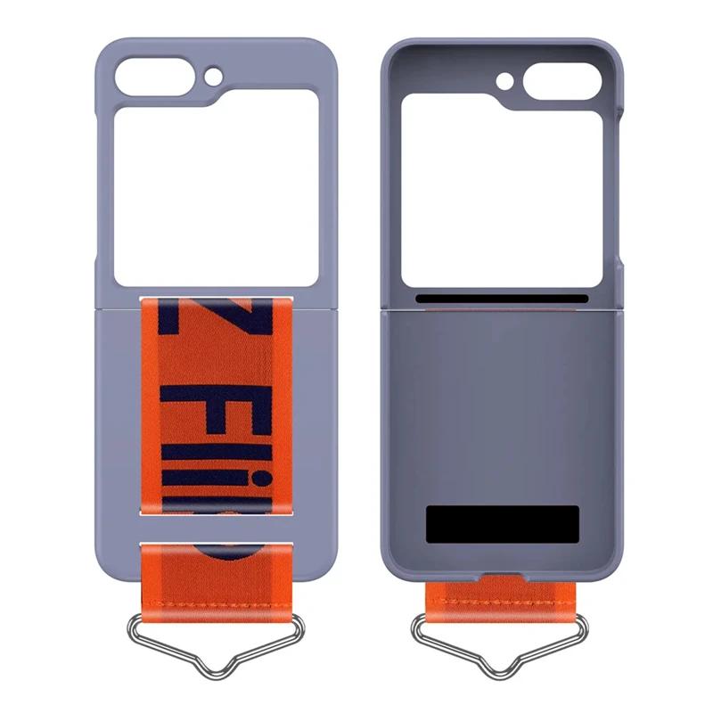 Luxury Wrist Strap Ring Holder Case for Samsung Z Flip 6 5 3 4 5G Slim Matte Shockproof Hand Chain Band Cover For Galaxy ZFlip 5