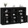 VidaXL Buffet with LED Lights, Cabinet with Door, Storage Furniture, Living Room Entryway Organizer, 3209143