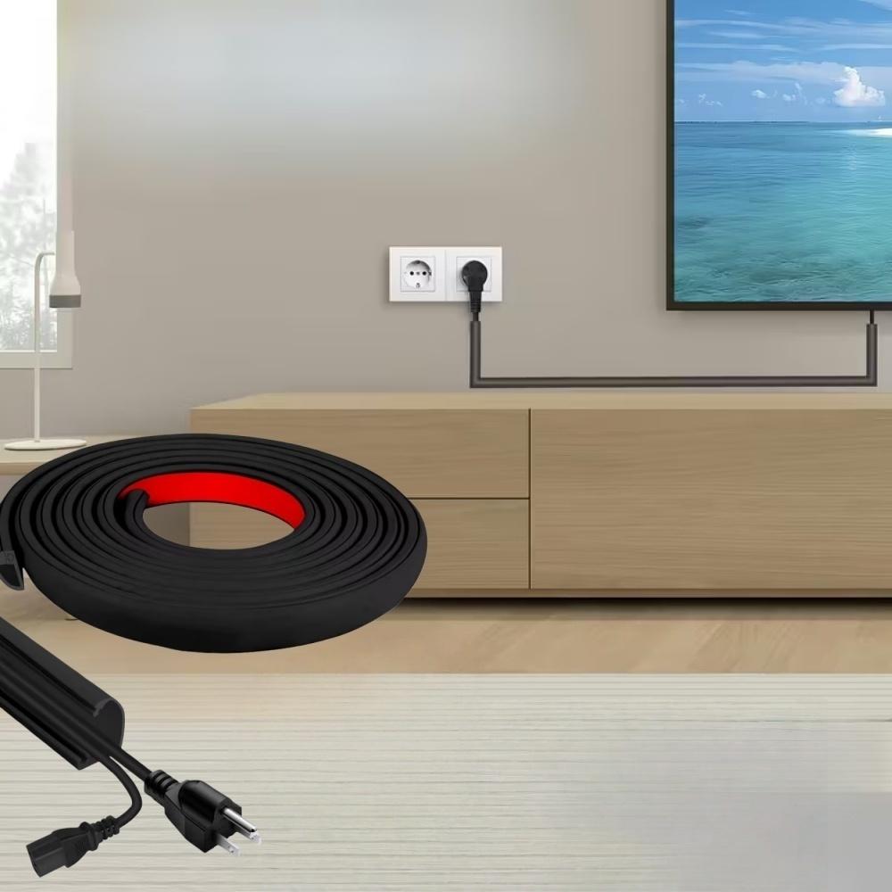 1PC 1m/39.37in Floor Cord Cover, Cord Covers for Wires on Floor, Cord Protector, Floor Cable Cover, Hide Extension Cord Covers f