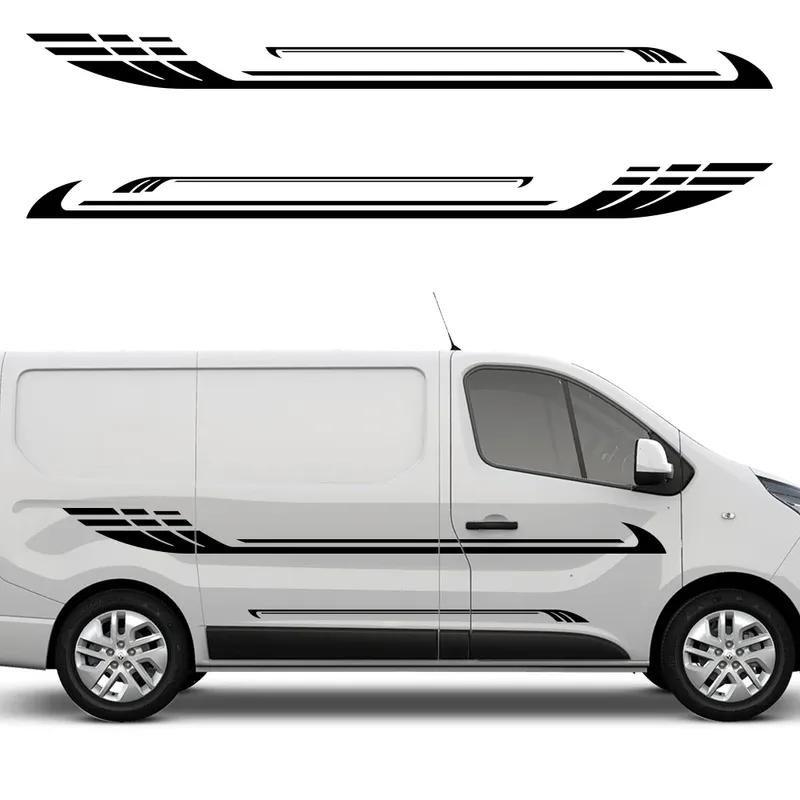 Racing Sport Stripe Vinyl Decals for Camper Van RV Motorhome Caravan – Side Body Stickers, Auto Tuning Decoration Accessories