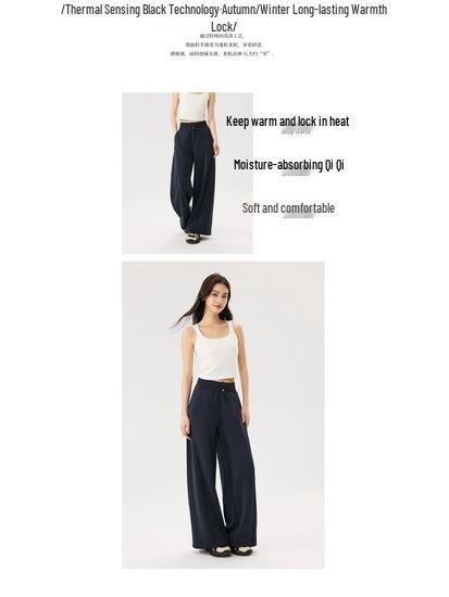 Women's High-Waisted Modal Pants, Comfortable Two-Way Wear for Autumn/Winter