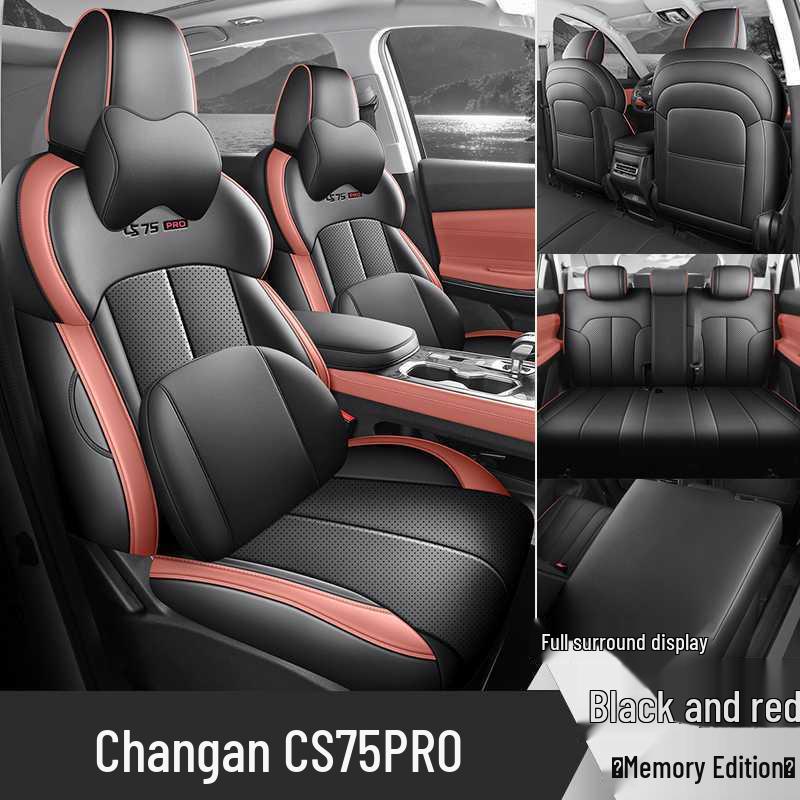 Changan CS75 PRO Seat Covers: Fully Enclosed, All-Season, Perforated Leather Car Seat Cushions for 26 Models.