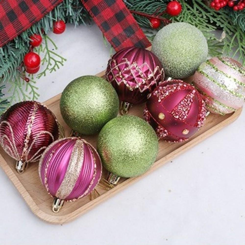Shatterproof Painted Christmas Ball 6cm Christmas Baubles Christmas Hanging Ball  Home Xmas Decor