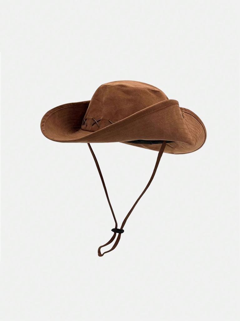 Retro Western Cowboy Hat, Suitable For Women, Outdoor Hiking, Travel, Sun Protection, Also For Men Fishing Cap