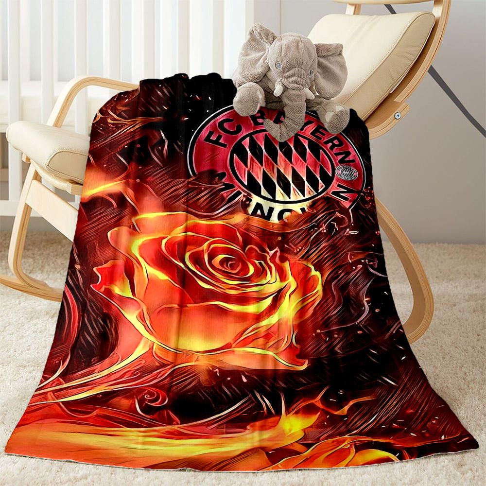 Bayern Munich Blanket Durable Comfort Suitable for Seaside Bedding Livingroom All-Season Use Modern Perfect Gift for Relatives and Friends