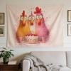 A Stylish Tapestry, Three Chickens, Birthday Joy,perfect for Sprucing up Wall Decor in Homes, Dorms and Bedrooms.