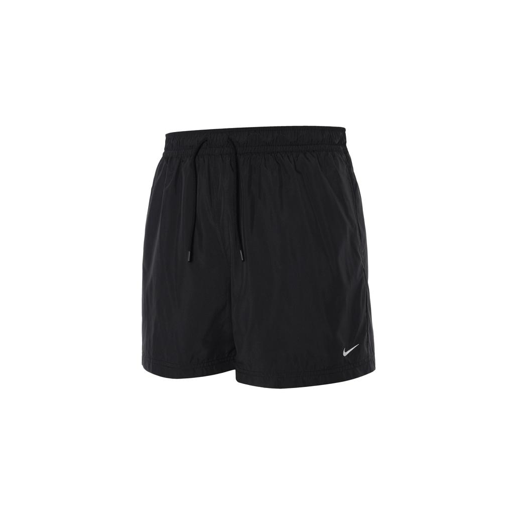 Nike Sportswear Mid-Rise Solid Color Lace-Up Casual Shorts Women Shorts Black White FV7558-010