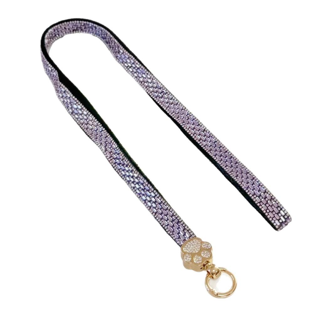 Lanyard per Telefono con Zampa di Gatto in Strass di Lusso Ailaiya - Catena Universale Anti-Perdita alla Moda, Opzioni Lunghe e Corte per Uso Esterno
