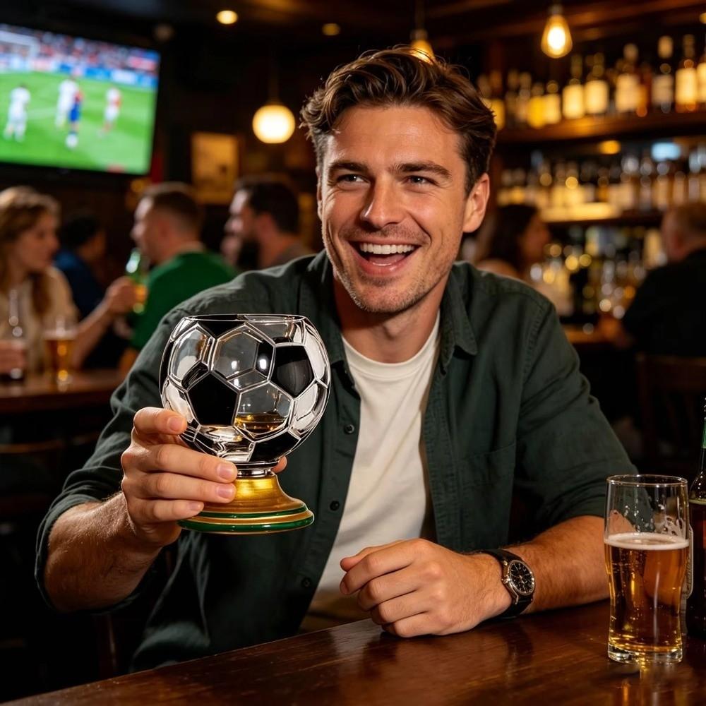 Rotating Base Spinning Sports Ball Whiskey Glass Drink Ware Beer Tumbler Gift  Birthday Gift