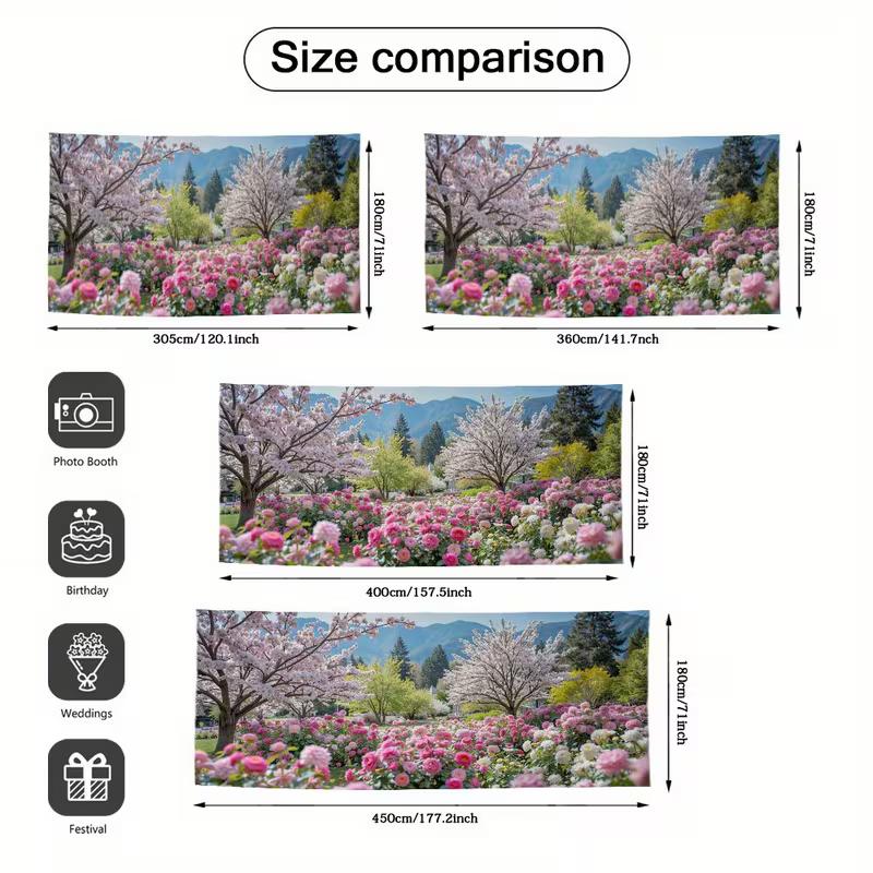 Copertura per recinzione 2D Rosa Fiorita e Ciliegio per estetica e privacy del cortile