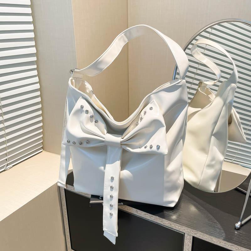 Fashion niche single shoulder armpit bag women's summer new bow messenger bag versatile tote bag