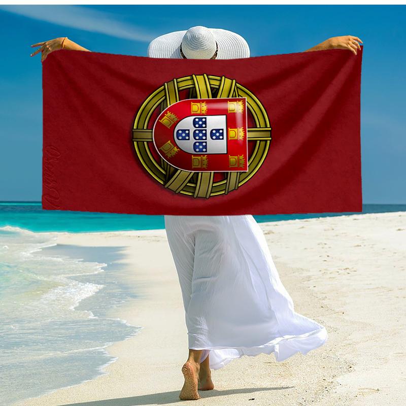Portugal flag Fashion Beach Towel: Ideal for Summer Adventures Soft, absorbent and quick drying suitable for swimming and bathing