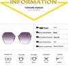 Trendy Frameless Women's Sunglasses - European & American Style, UV Protection, Round Face, Fashionable Driving Glasses