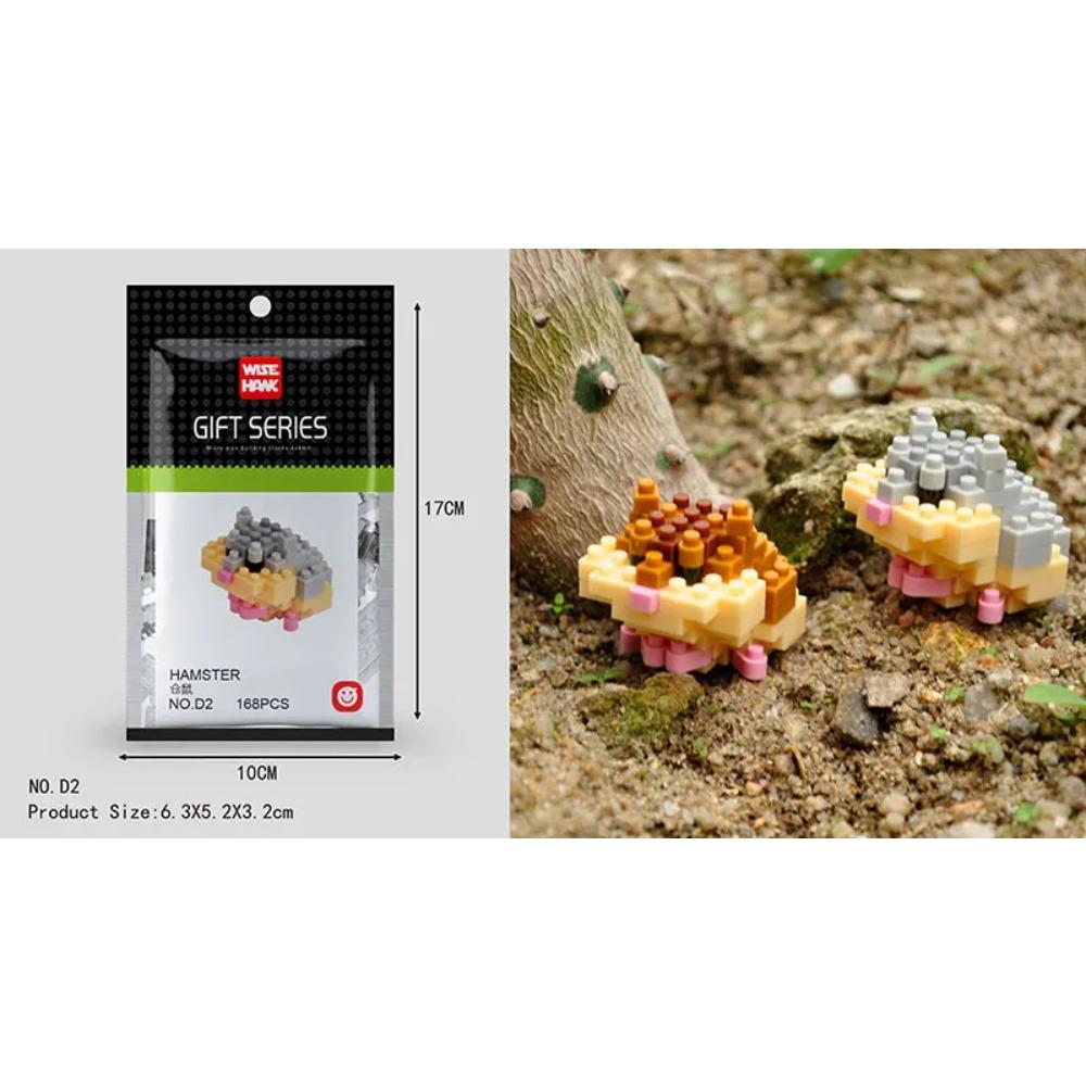 Mini Building Blocks 3D Animal Diamond Model Micro Bricks Dog Cat Bird Moose Wolf Panda Macaw Toys For Children Birthday Gifts