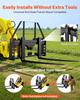 Skid Steer Pallet Fork Frame, 1814 Kg Rated Capacity, 115 Cm Pallet Fork Frame Attachments with 50.8 Mm Hitch Receiver & Spear Sleeves, Fit for Quick