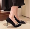 Pointed Thin Heel Sexy Shoes Women High Hee Shoes Luxury Rhinestone Stiletto Fashion Slingbacks Wedding Party Shoes Women Pumps