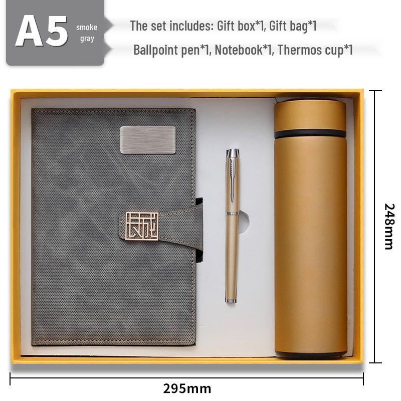 A5 Loose-Leaf Business Diary & Customizable Notebook Gift Set
