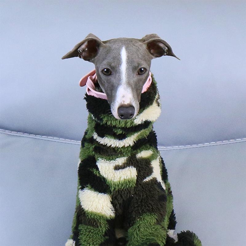 Whippet Italian Greyhound Clothing Fleece Jammies Coat Autumn Winter Warm Plush Turtleneck Jacket Pet Dog Clothes Fashion Jumper
