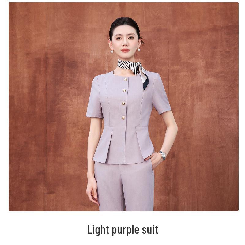 Women's Chic Summer Short-Sleeve Business Two-Piece Set