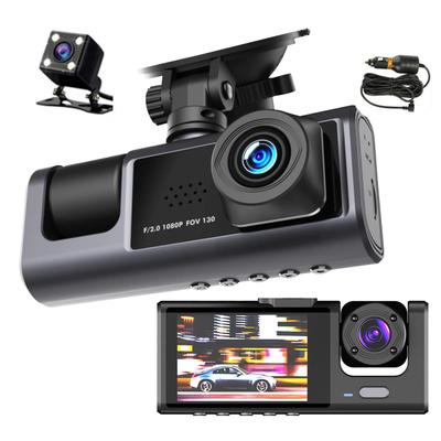 YIK TUNG Car Dash Camera, 3 Cameras, 360 Degrees, 1080p, Night Vision Function, High