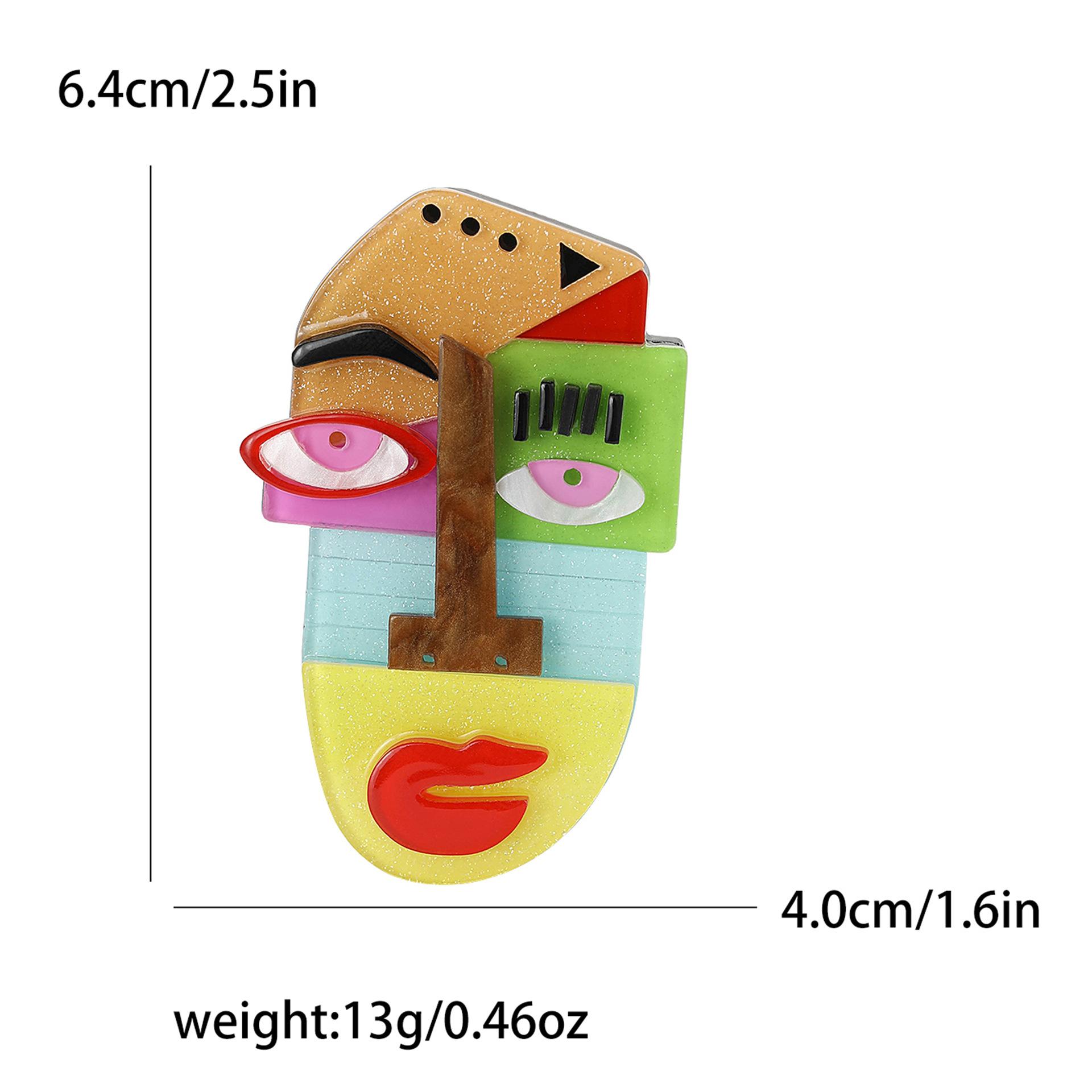 

Персонализированная креативная акриловая абстрактная портретная фигура брошь с изображением Ван Гога для мужской и женской одежды, ювелирные украшения на корсаже